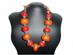 Ethnic Unique Berber Necklace "Tomate"...ON SALE!